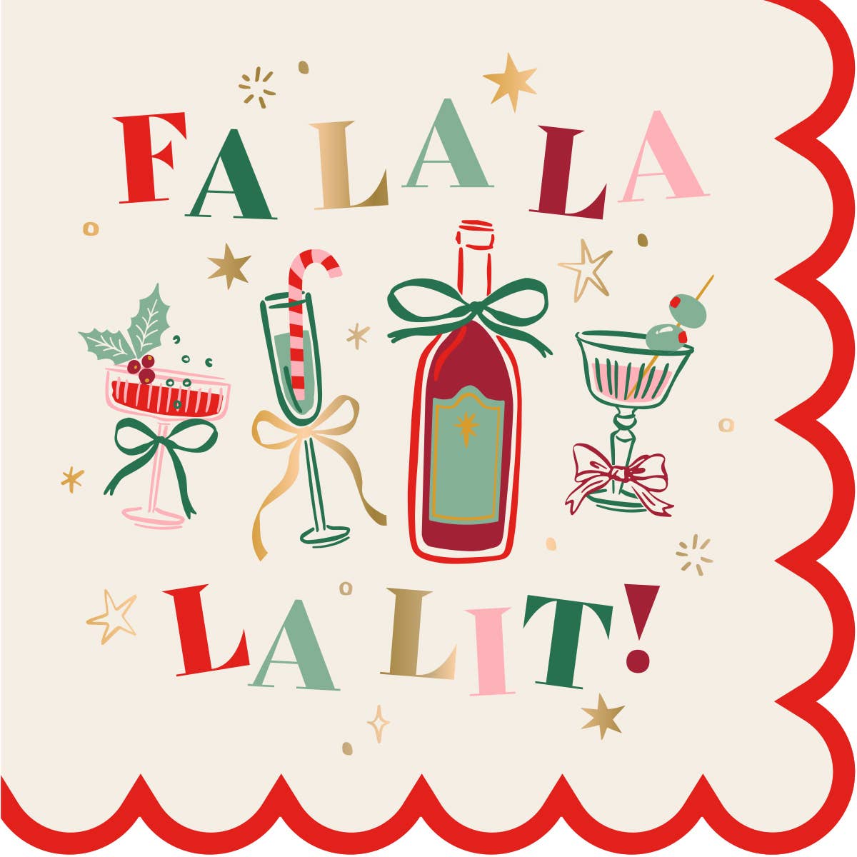 Fa La La Lit Cocktail Napkins