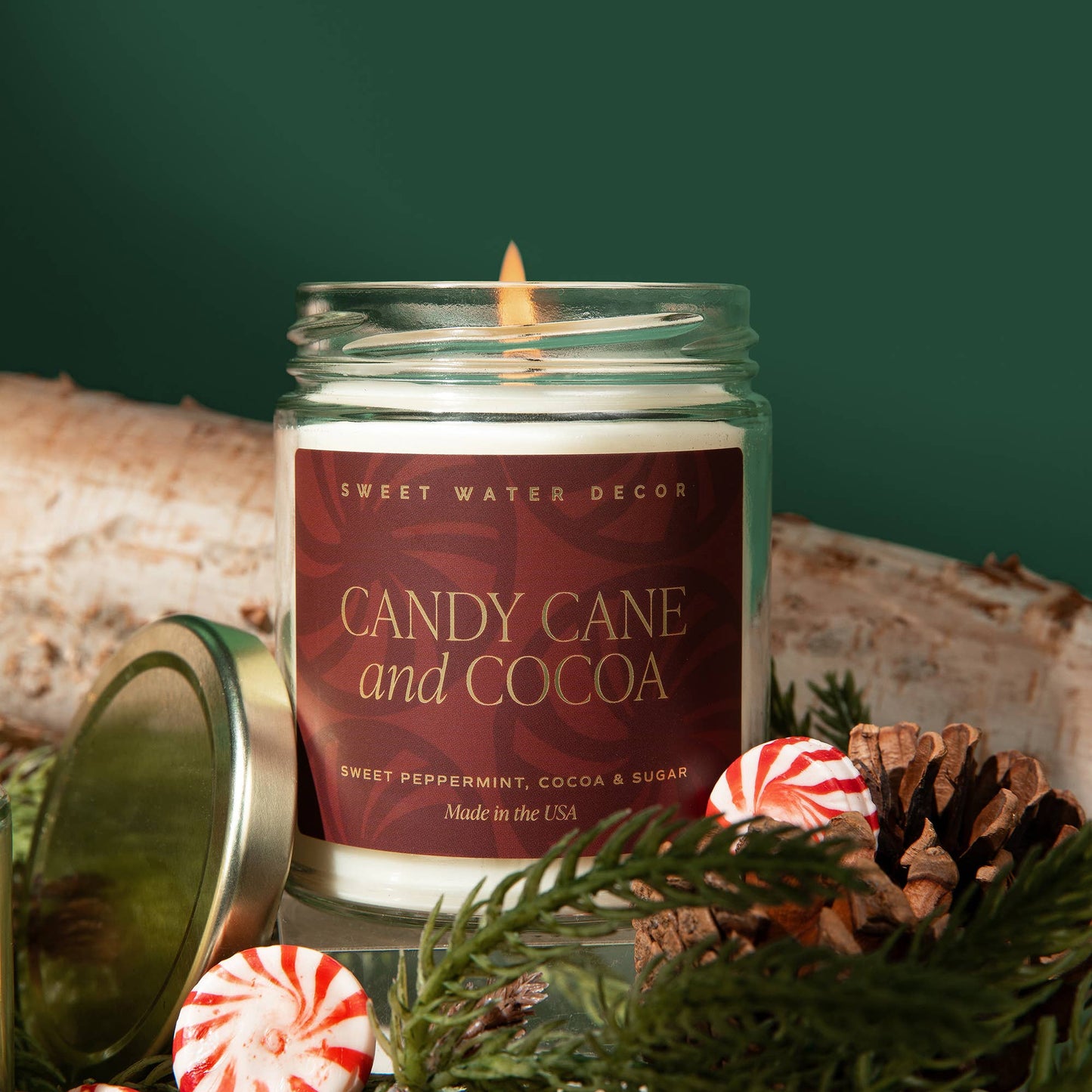 Candy Cane and Cocoa Soy Candle