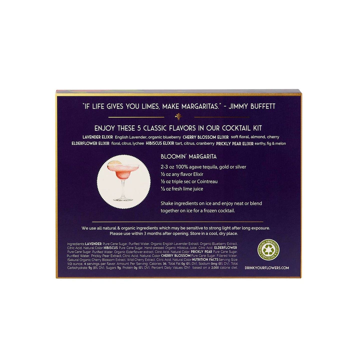 Floral Elixir Co. - Margarita Lovers Cocktail Kit. 5-Pack Flower Syrups.