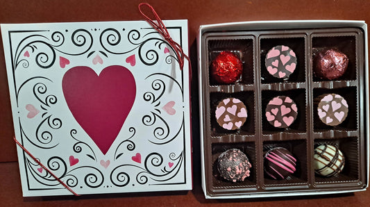 Love Chocolate Truffles Gift Box 9 pieces