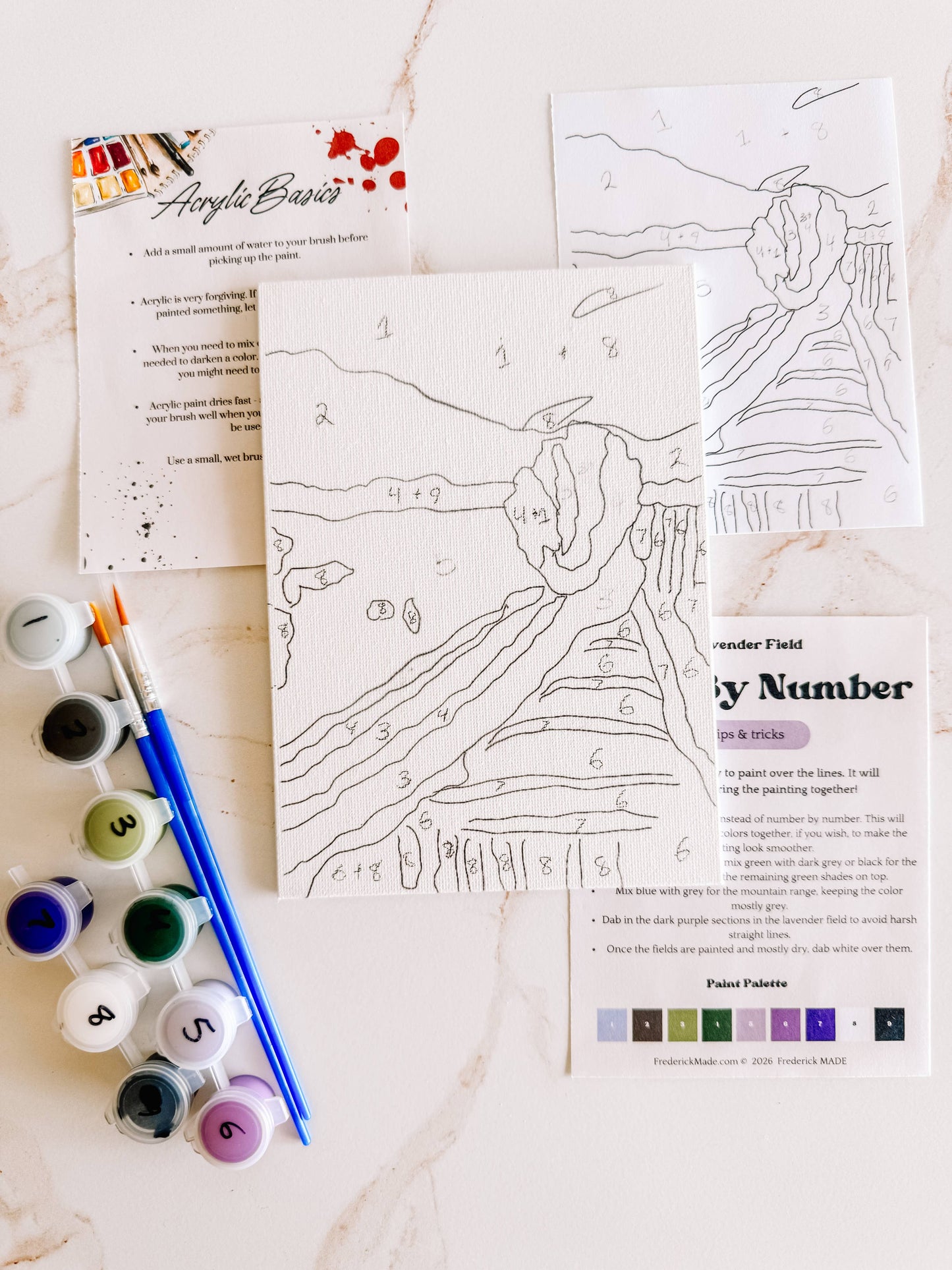 Lavender Field Mini Paint by Number