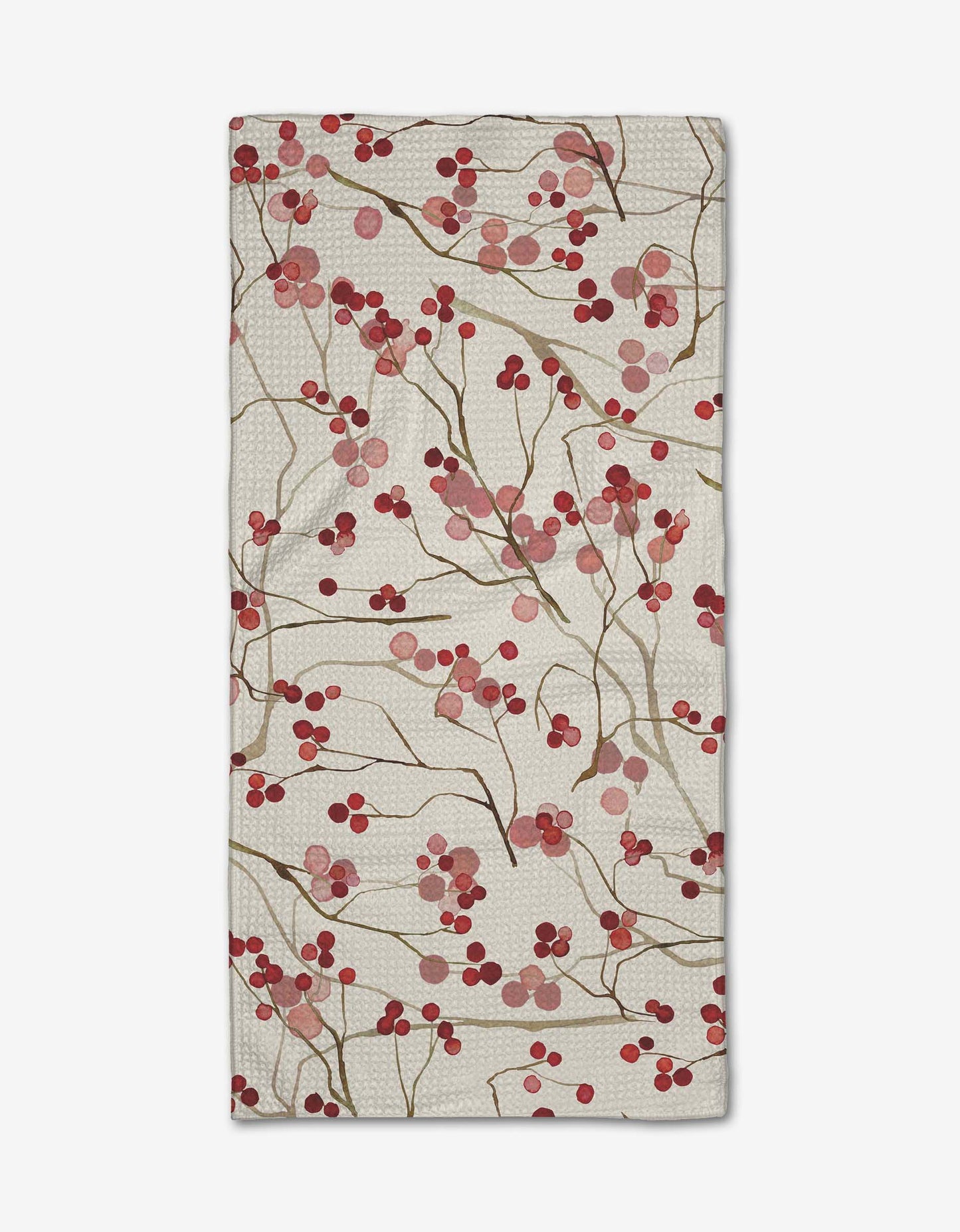 Berry Branches Geometry Bar Towel