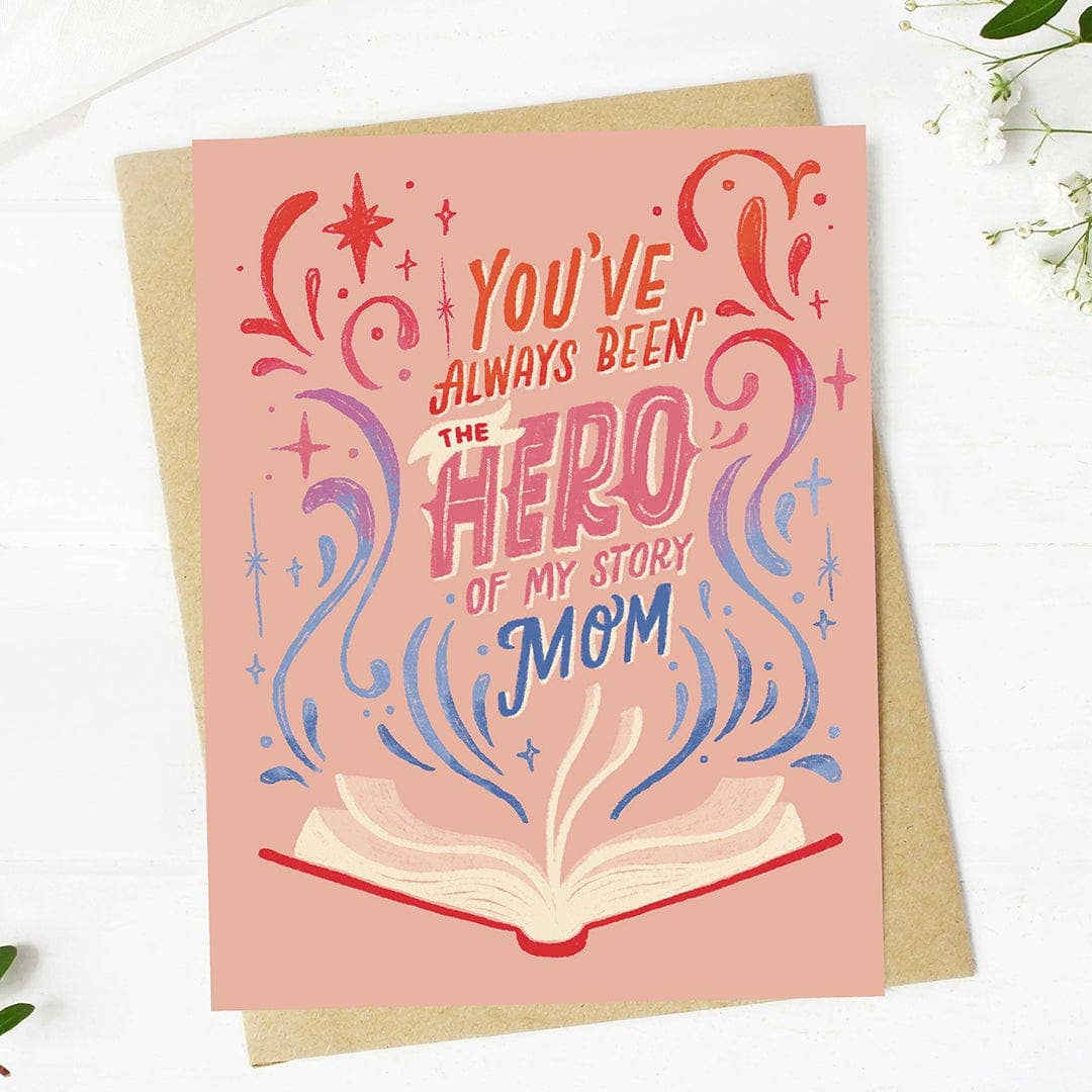 You've always been the hero Peach Mother's Day Card