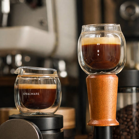 Double Wall Espresso Pouring Glass with Spout - 80ml / 2.7oz