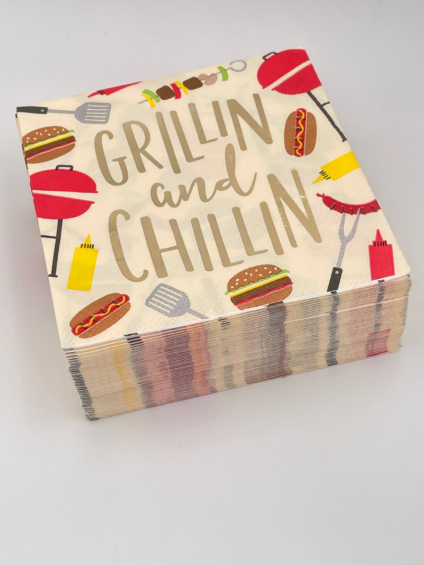 Fun Cocktail Napkins | Grillin and Chillin - Foil