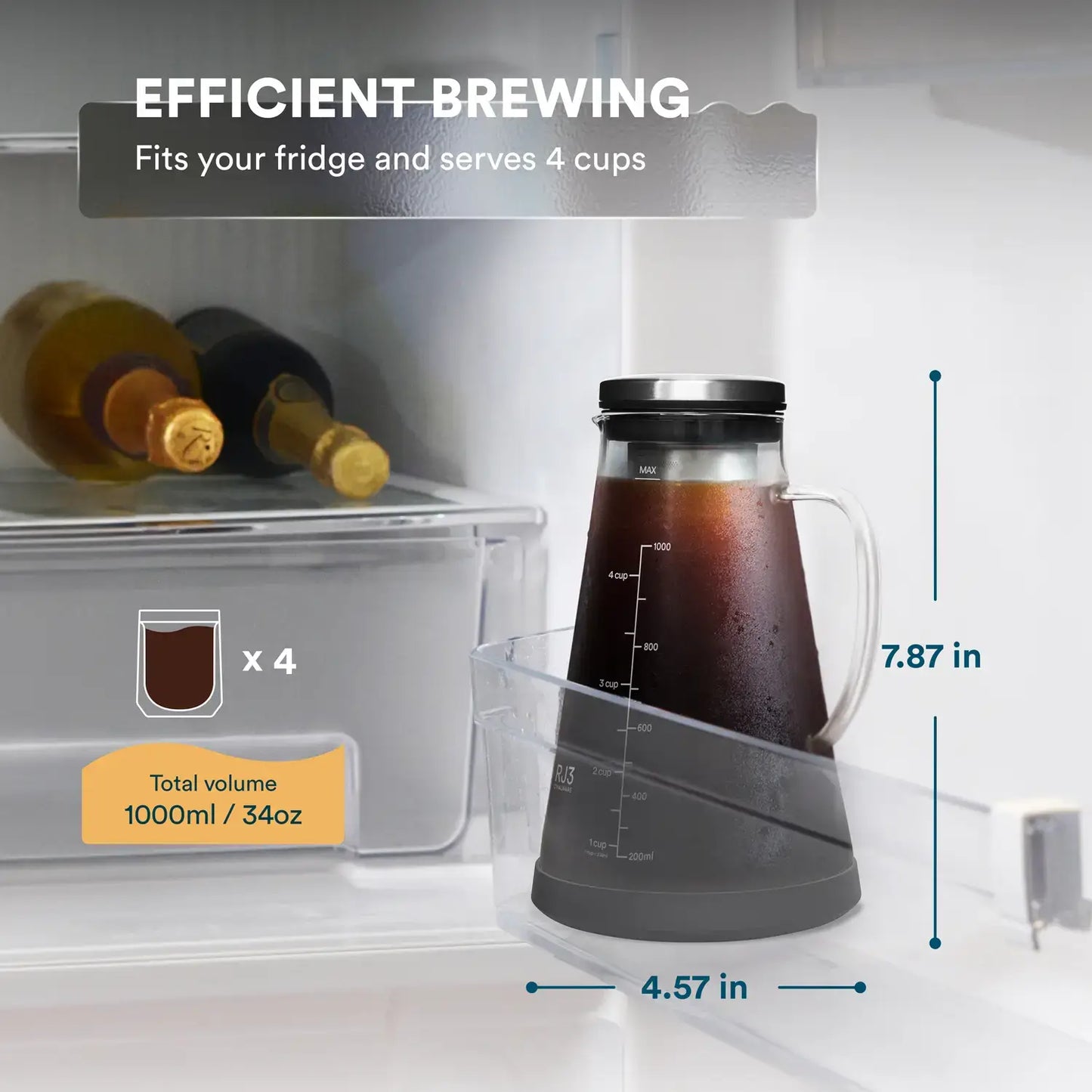 Airtight Cold Brew Iced Coffee Maker Pitcher