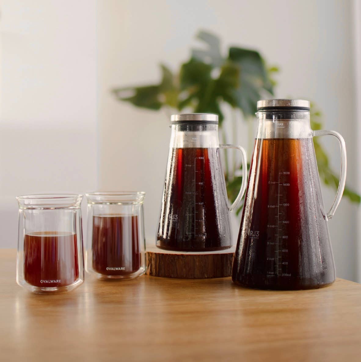 Airtight Borosilicate Cold Brew Iced Coffee Maker 1.5L/51oz