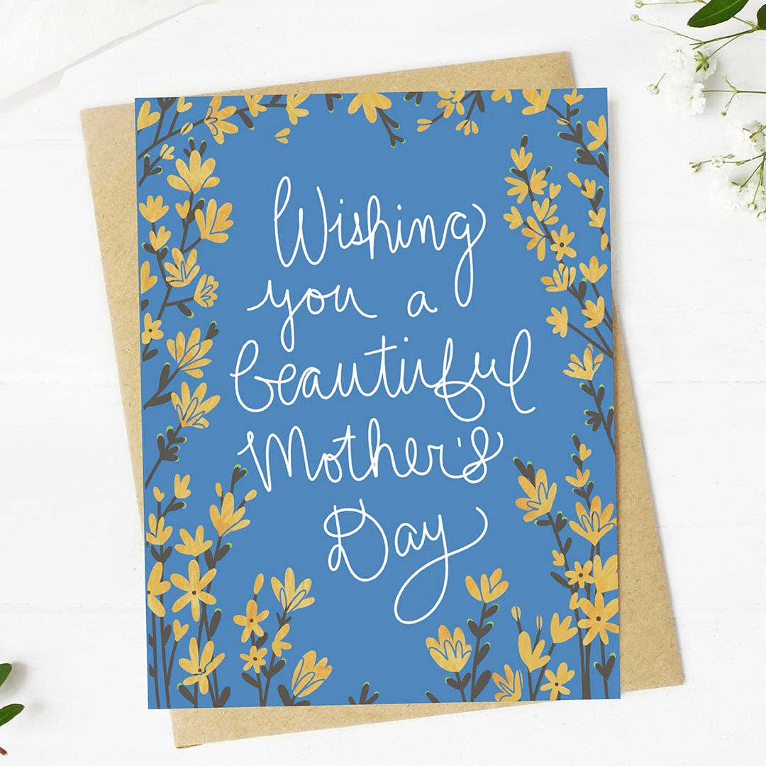 Wishing you a beautiful Mother's Day Floral Greeting Card