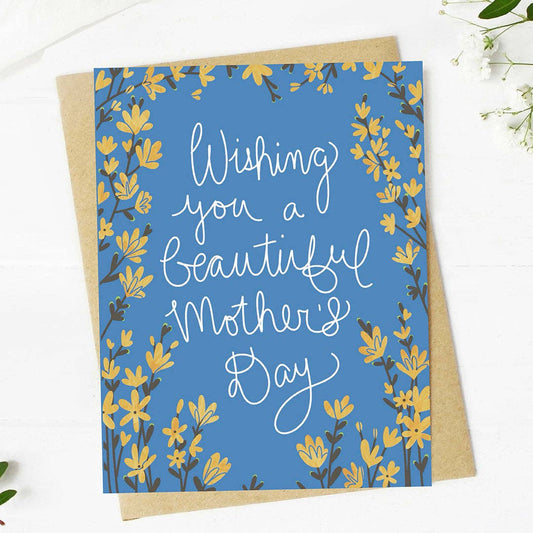 Wishing you a beautiful Mother's Day Floral Greeting Card