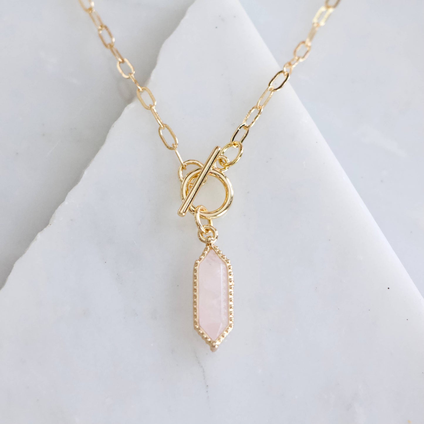 Crystal Necklace: Rose Quartz
