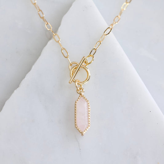 Crystal Necklace: Rose Quartz