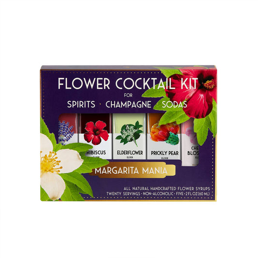 Floral Elixir Co. - Margarita Lovers Cocktail Kit. 5-Pack Flower Syrups.
