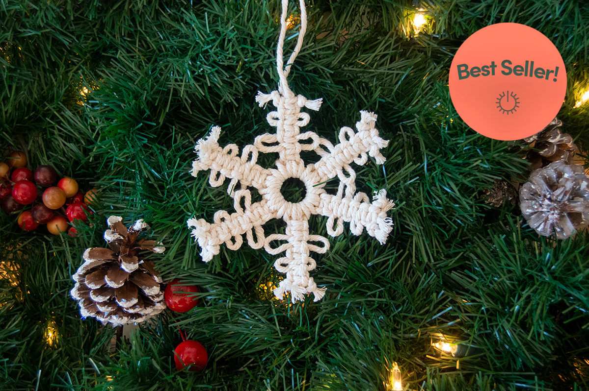 DIY Snowflake Ornament Macrame Kit