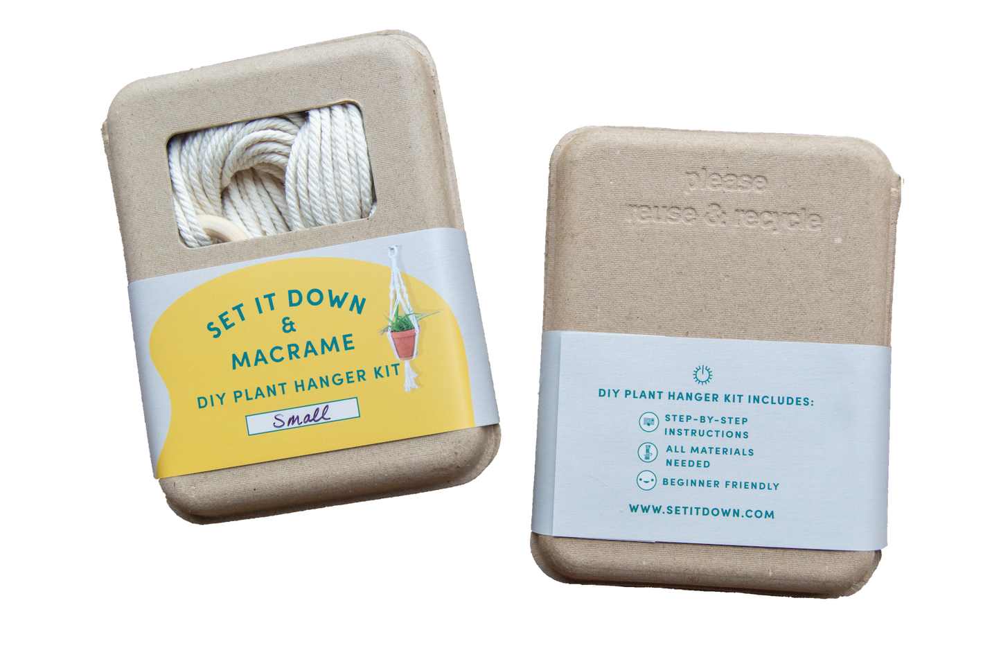 DIY Macrame Plant Hanger Kit: Small