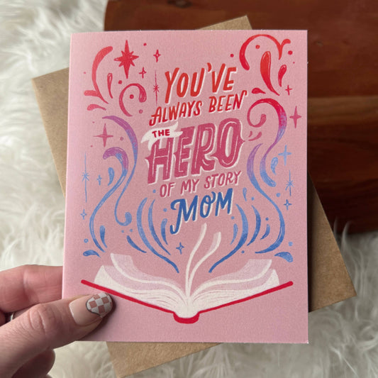 You've always been the hero Peach Mother's Day Card