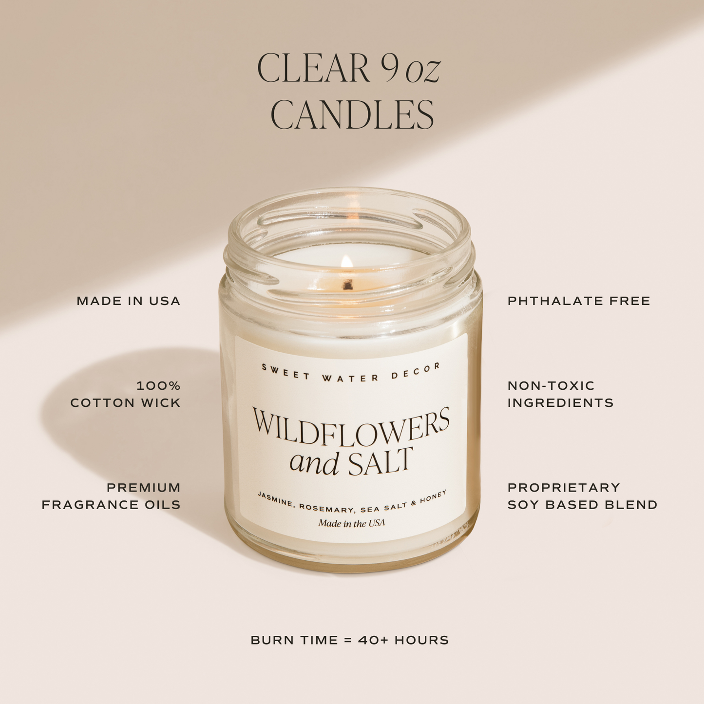 Coastal Lemon 9 oz Soy Candle