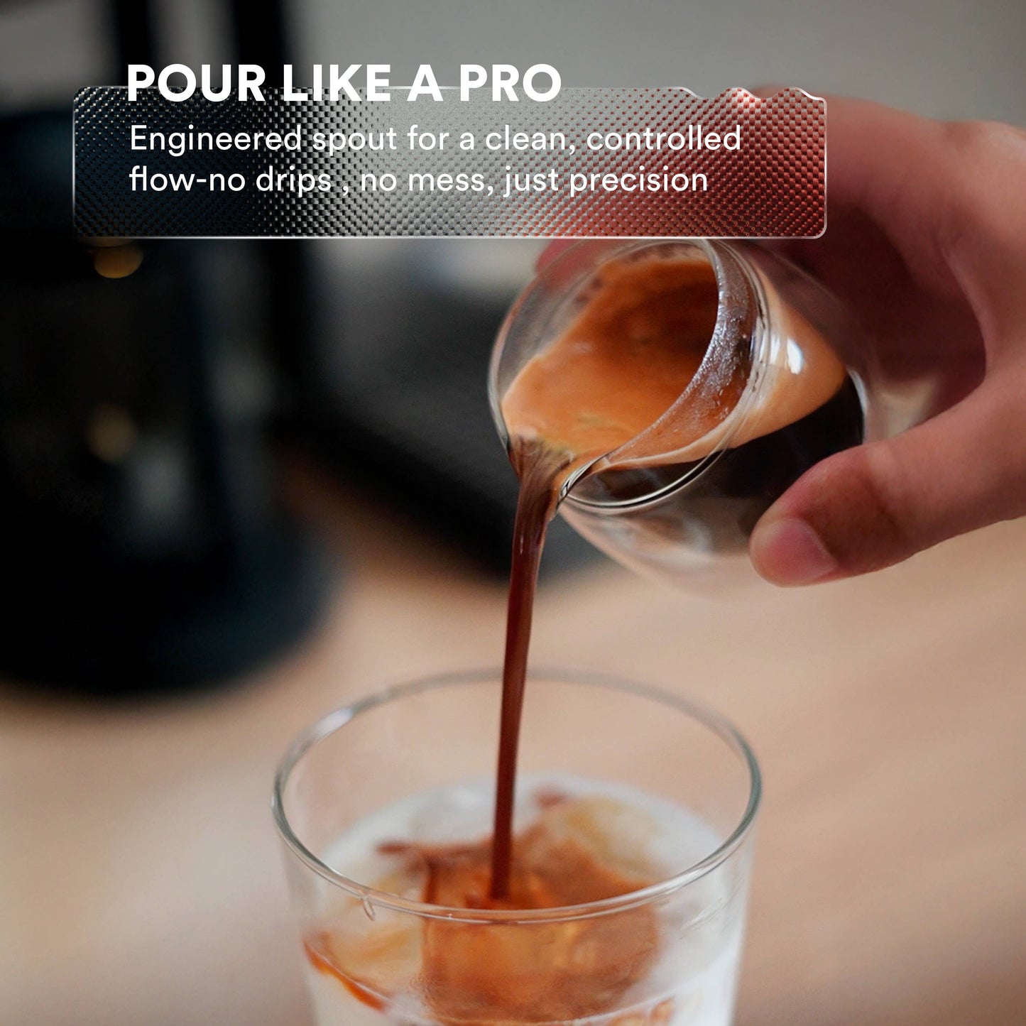 Double Wall Espresso Pouring Glass with Spout - 80ml / 2.7oz