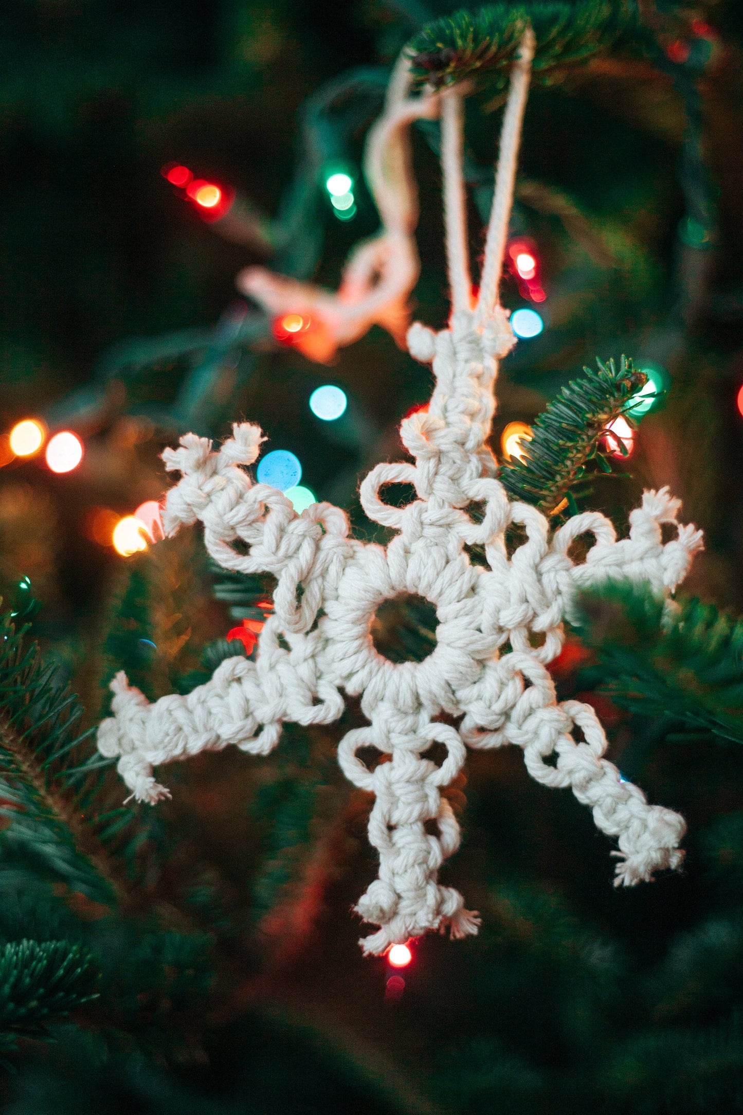 DIY Snowflake Ornament Macrame Kit