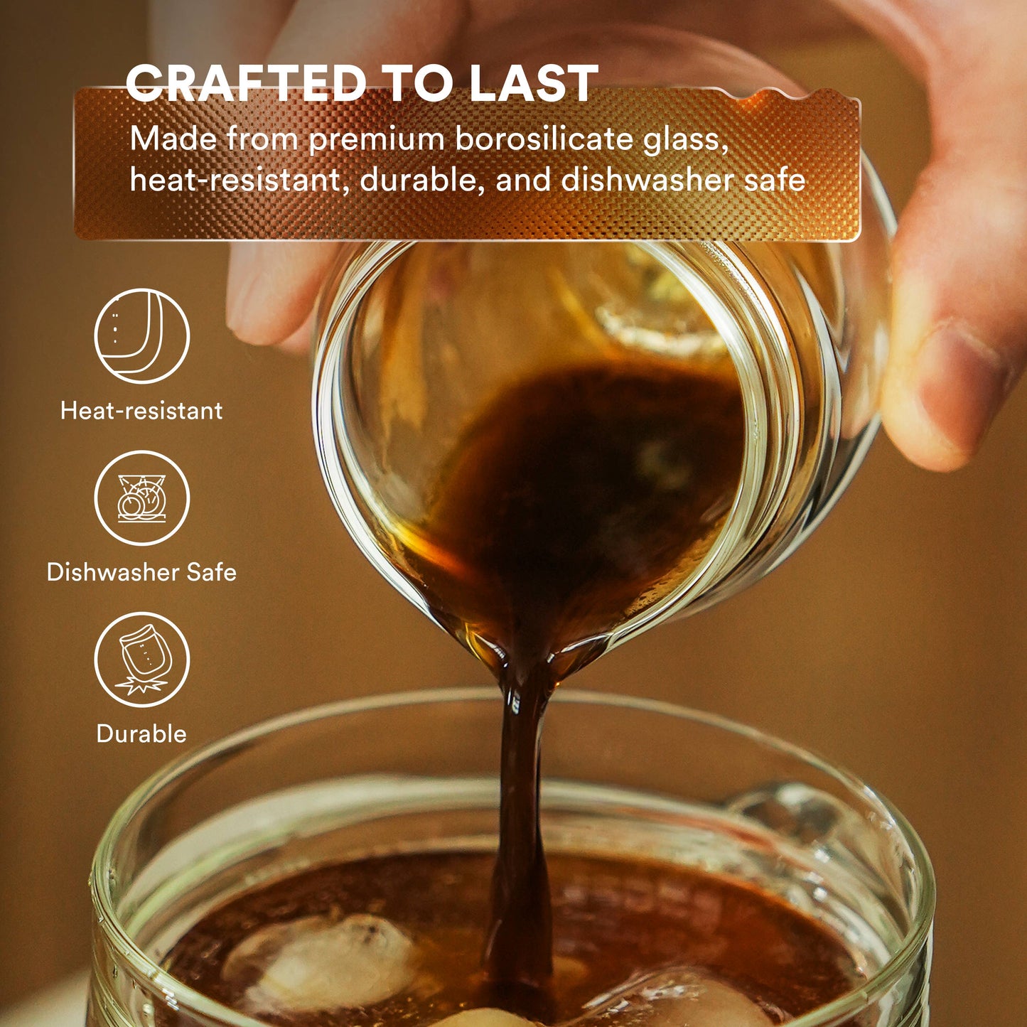 Double Wall Espresso Pouring Glass with Spout - 80ml / 2.7oz
