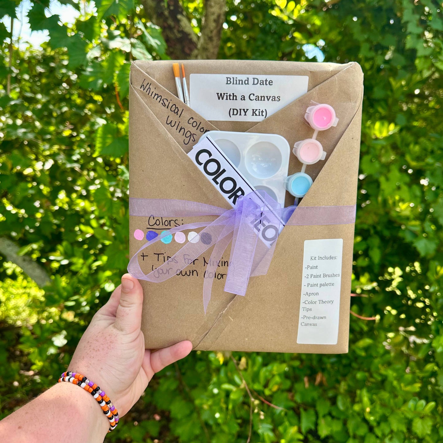 Blind Date with a Canvas Whimsical Colored Wings