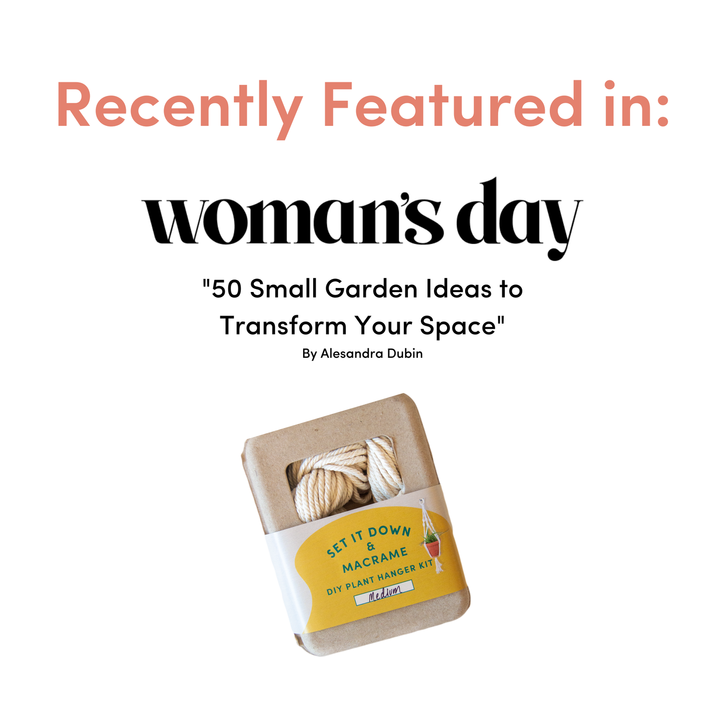 DIY Macrame Plant Hanger Kit: Small