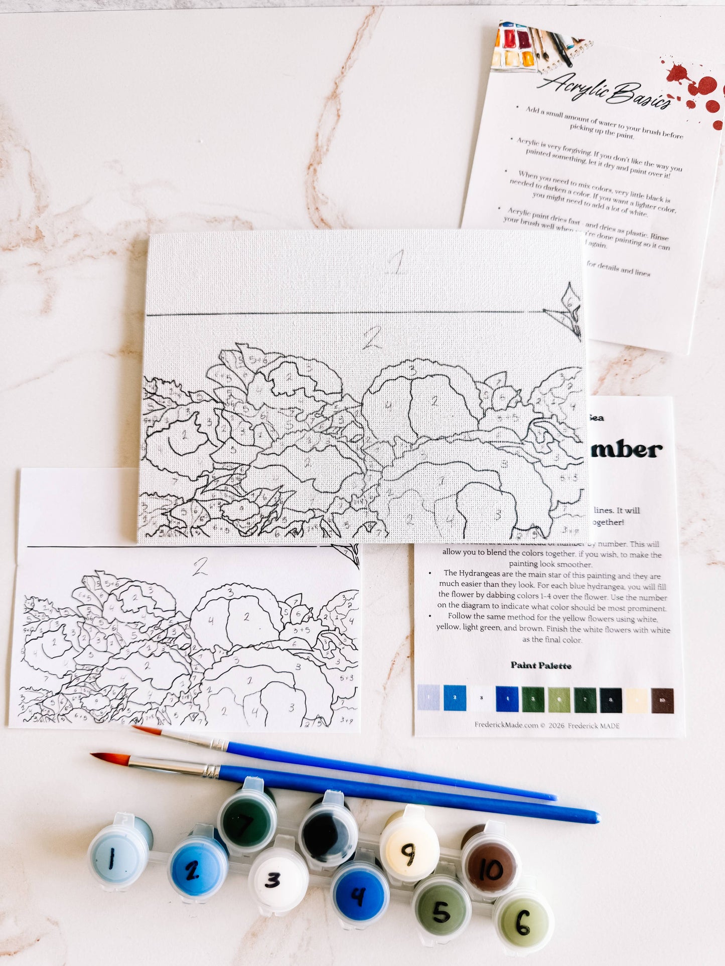 Hydrangeas Mini Paint by Number
