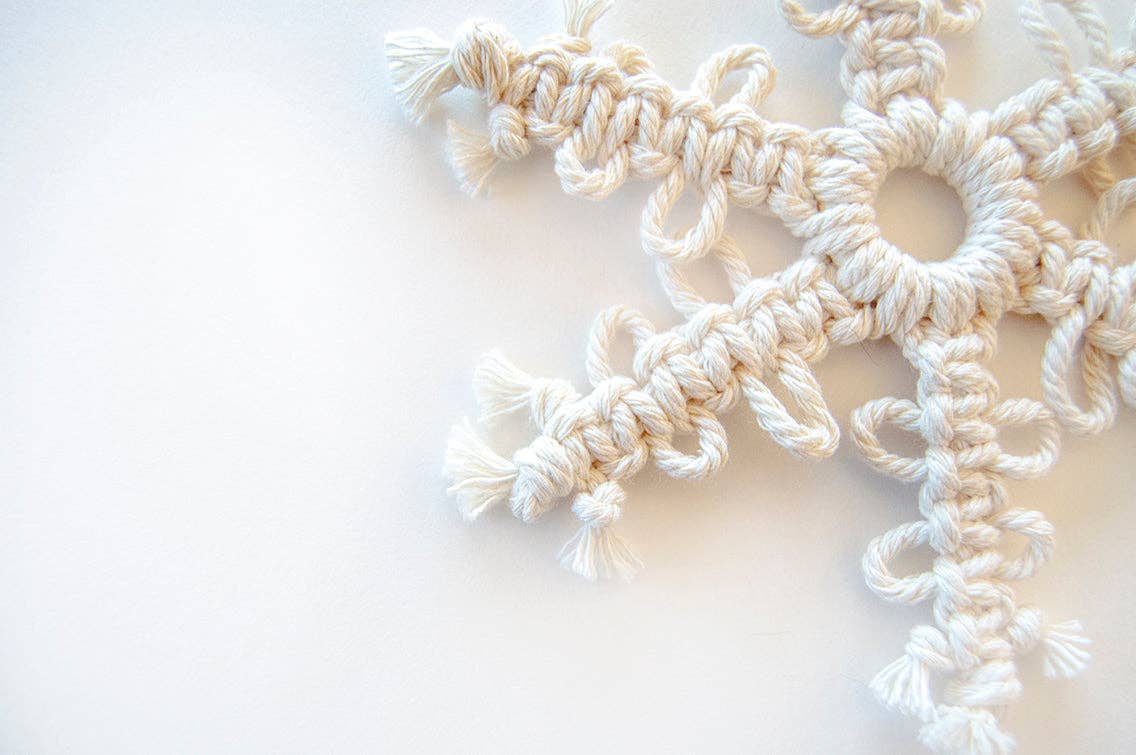 DIY Snowflake Ornament Macrame Kit