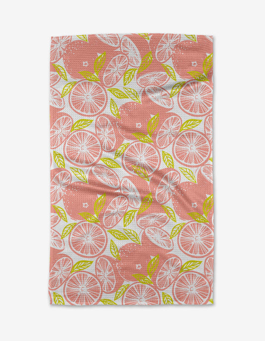 Grapefruits Geometry Tea Towel