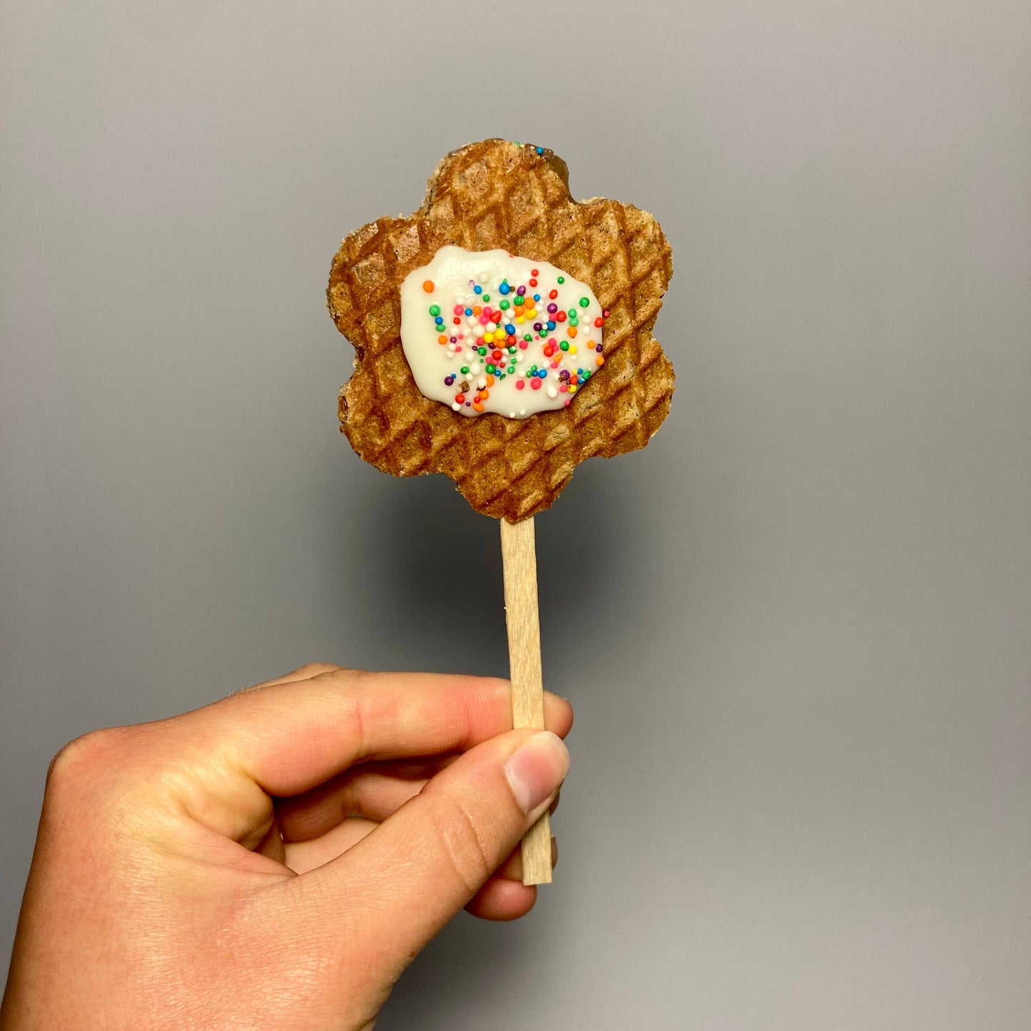 Mini Stroopwafel Lollipops: Chocolate Sprinkle / Heart