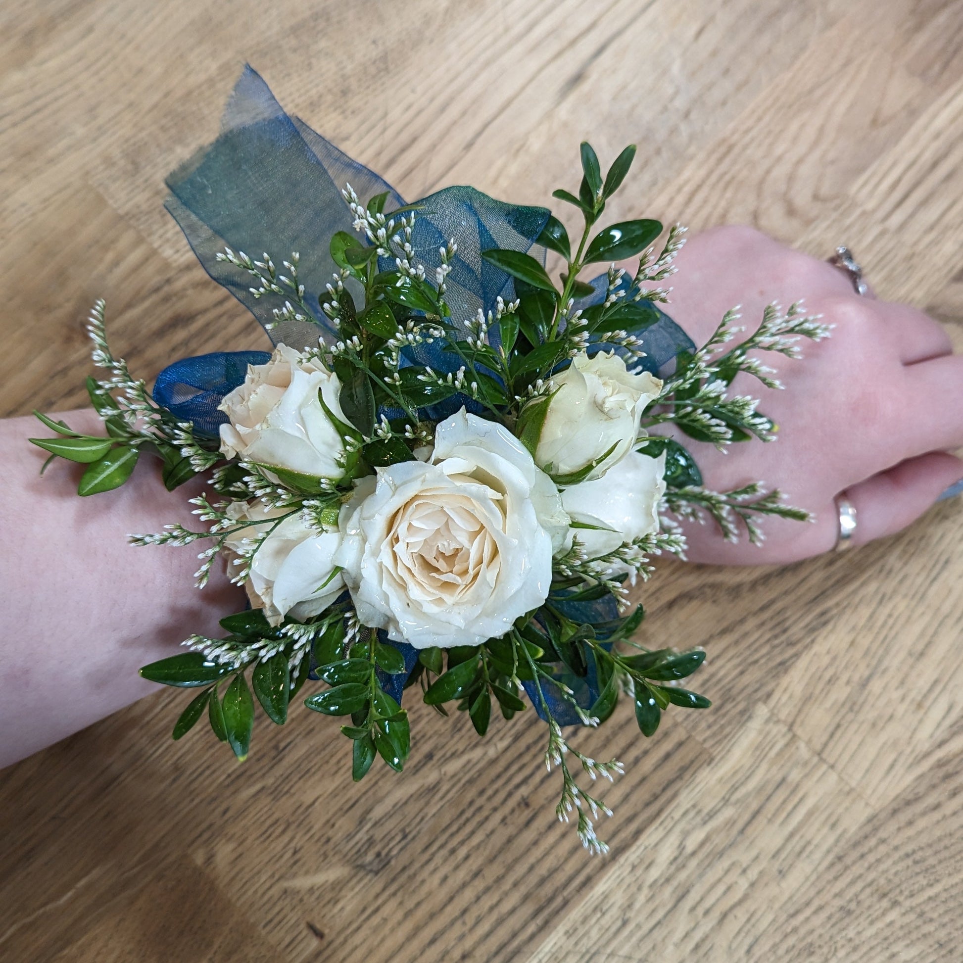 corsage for navy blue dress Rose Corsage & Boutonniere – Clarksville Flower Station