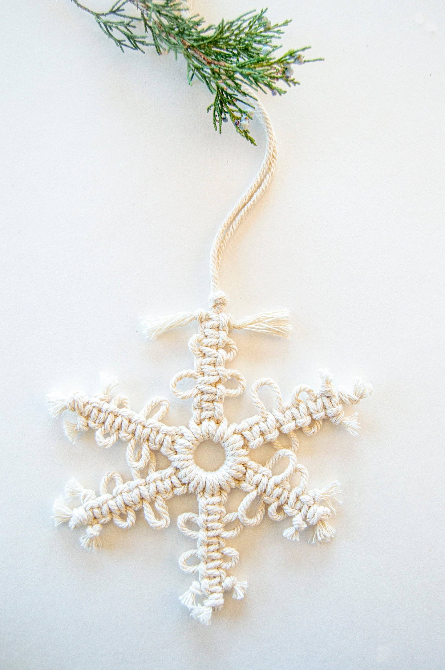 DIY Snowflake Ornament Macrame Kit