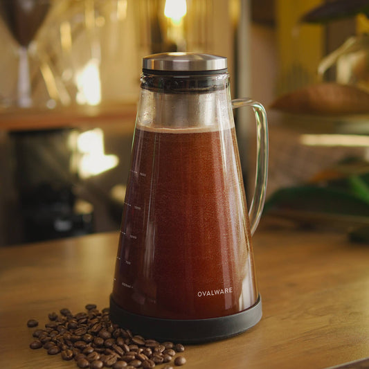 Airtight Borosilicate Cold Brew Iced Coffee Maker 1.5L/51oz