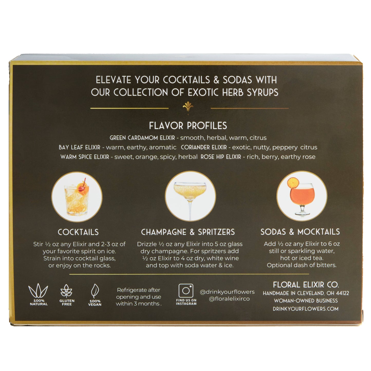 Floral Elixir Co. - Dark & Spicy Herb Cocktail Kit