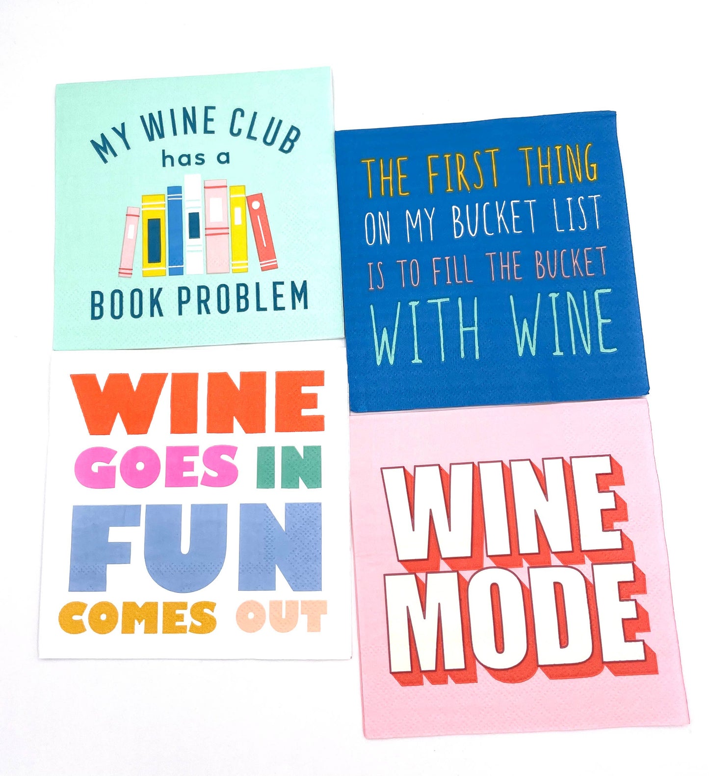 My Wine Club Book Problem Cocktail Napkins