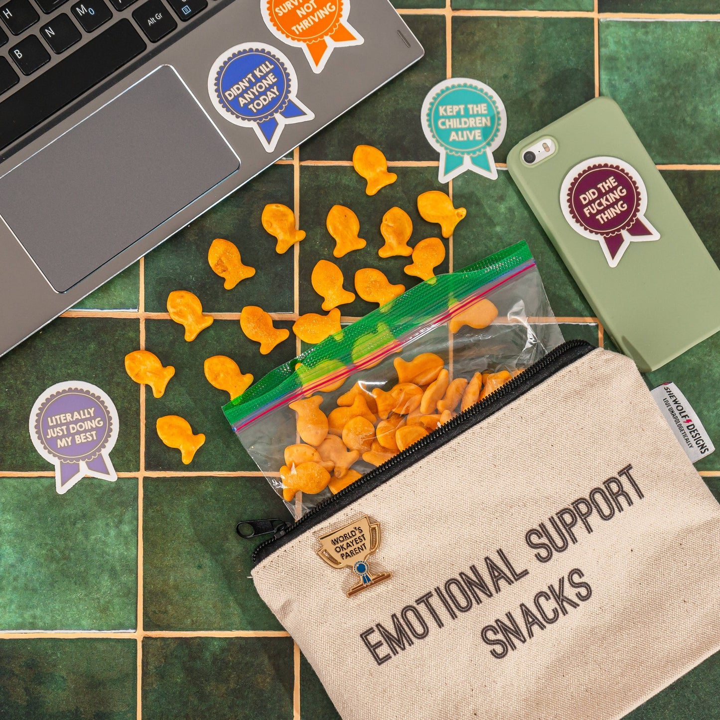 Funny Holiday Bag | Emotional Support Snacks Pouch