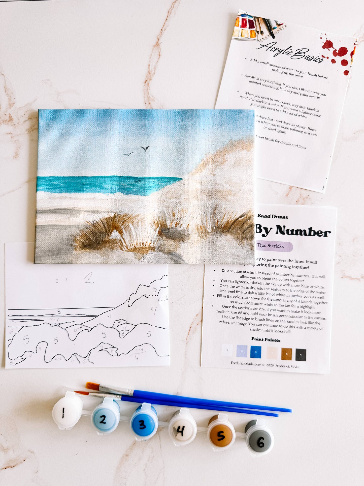 Sand Dunes Mini Paint by Number