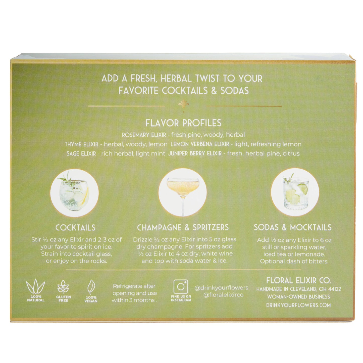 Floral Elixir Co. - Light & Fresh Herb Cocktail Kit