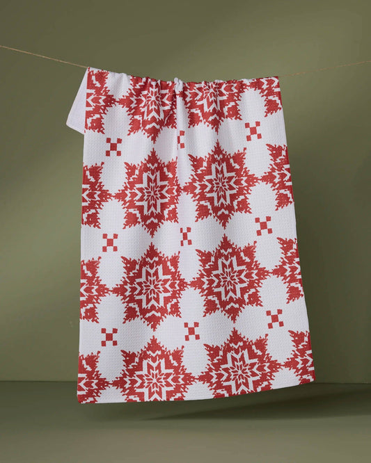Iceflower Geometry Tea Towel