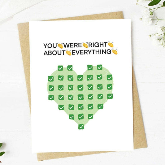 You were right about everything Mother's Day Card