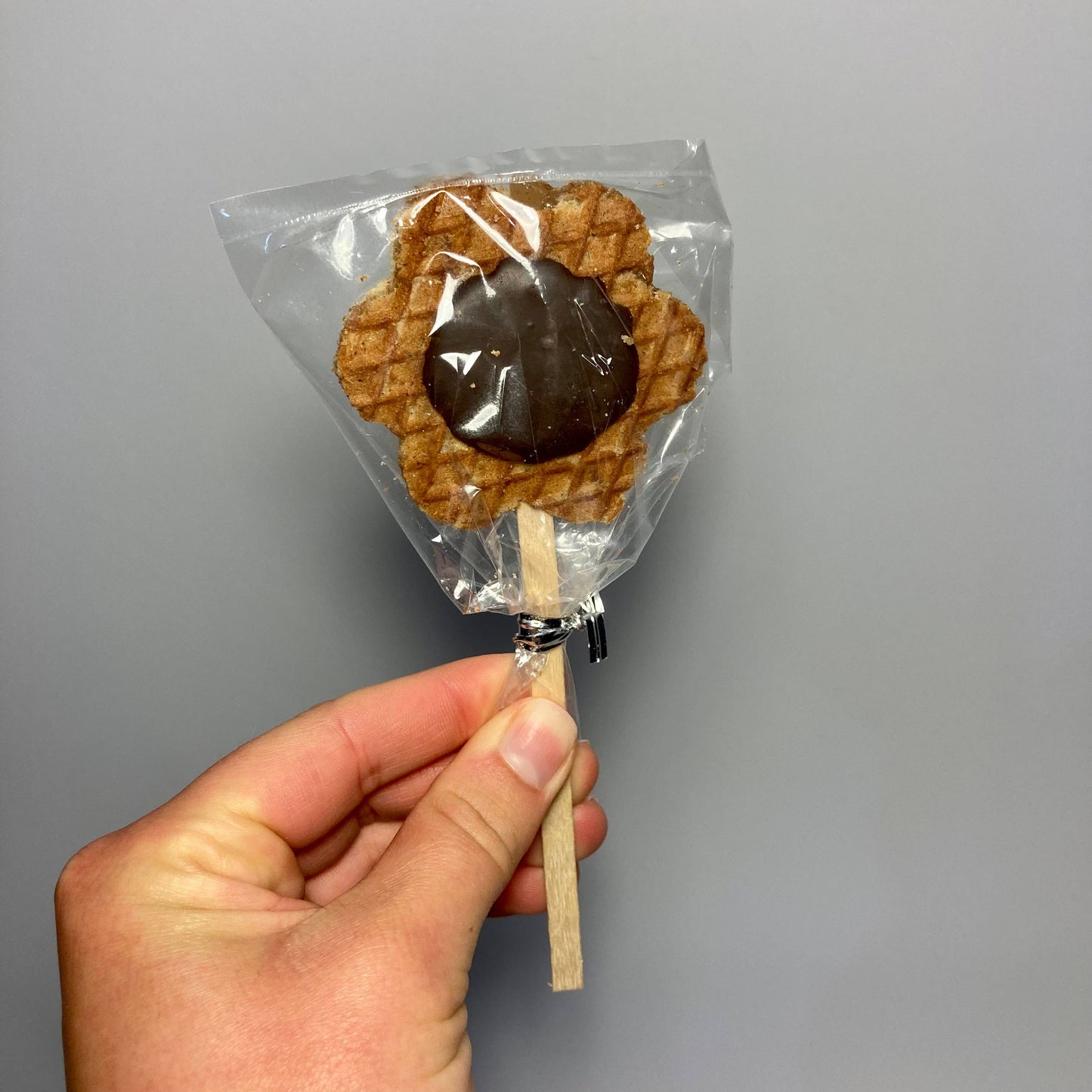 Mini Stroopwafel Lollipops: Chocolate Sprinkle / Heart