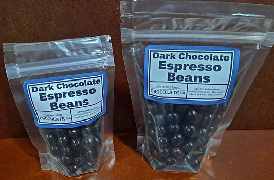 Eastern Shore Chocolate Company - Espresso Beans (Dark Chocolate): Large (7.5oz)