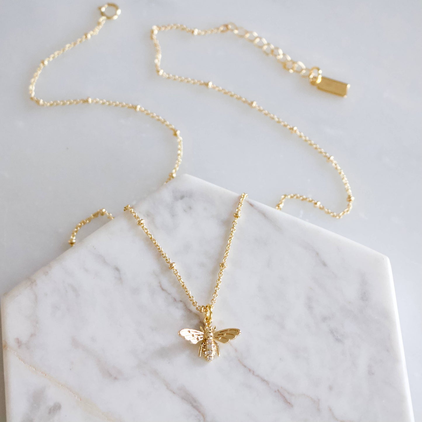 CZ Queen Bee Necklace