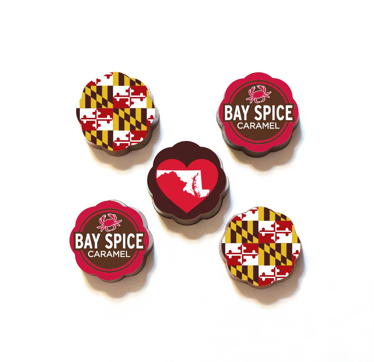 Maryland Pride - Chocolate Covered Caramels: 2 piece