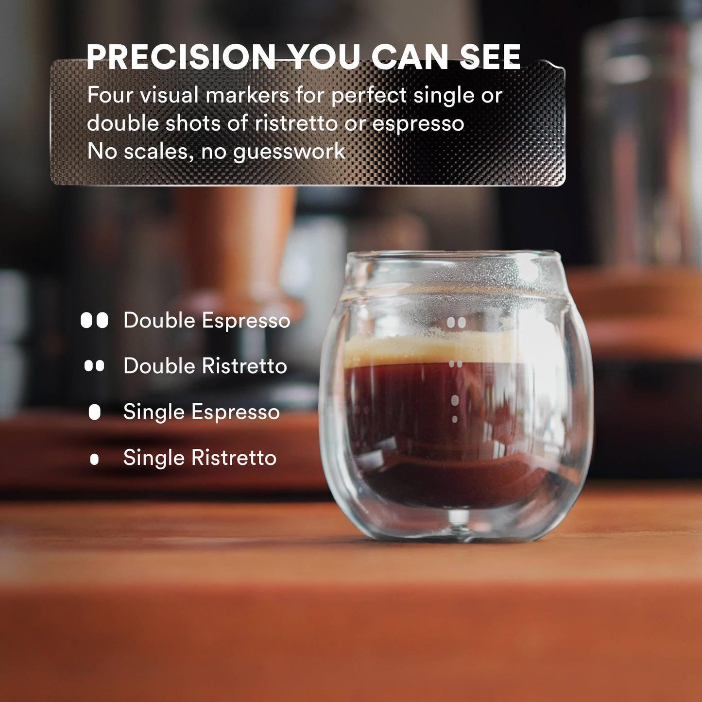 Double Wall Espresso Pouring Glass with Spout - 80ml / 2.7oz